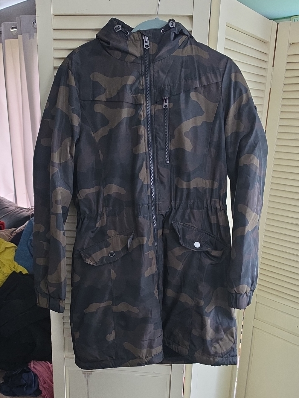Lucky Brand Women's Camouflage Utility Hooded Jacket Size Medium